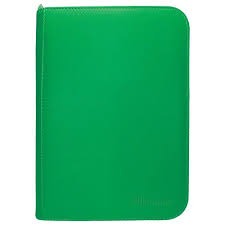 ULTRA PRO - 4 POCKET VIVID ZIPPER PRO BINDER - Green